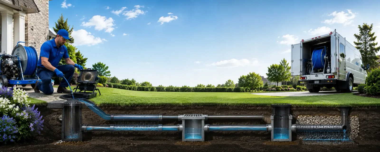 Outdoor drain cleaning information for Manchester, MA